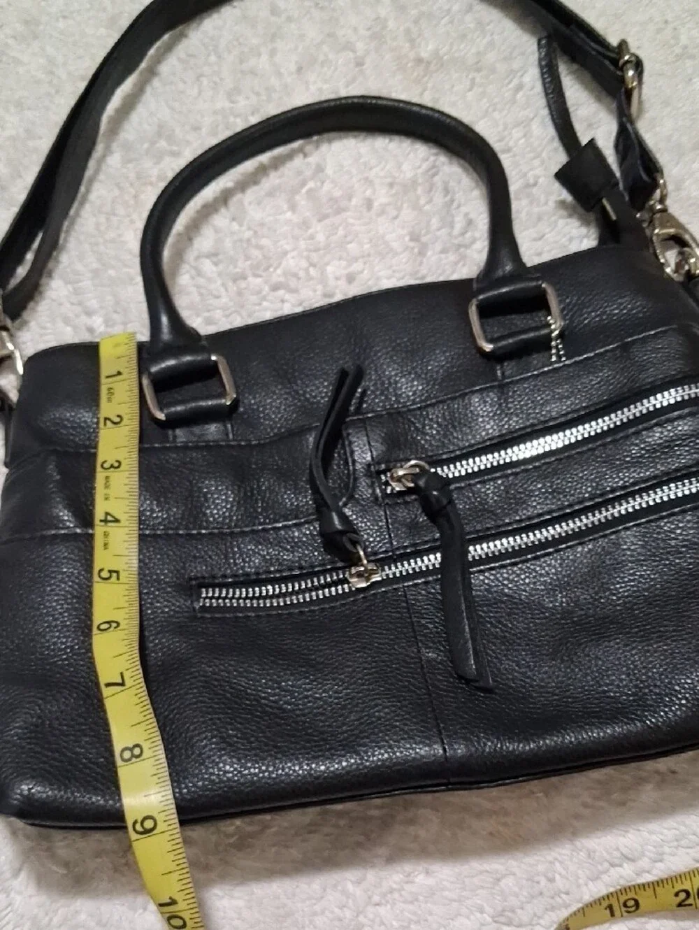 Black Women's Shoulder Bag with Double Handles